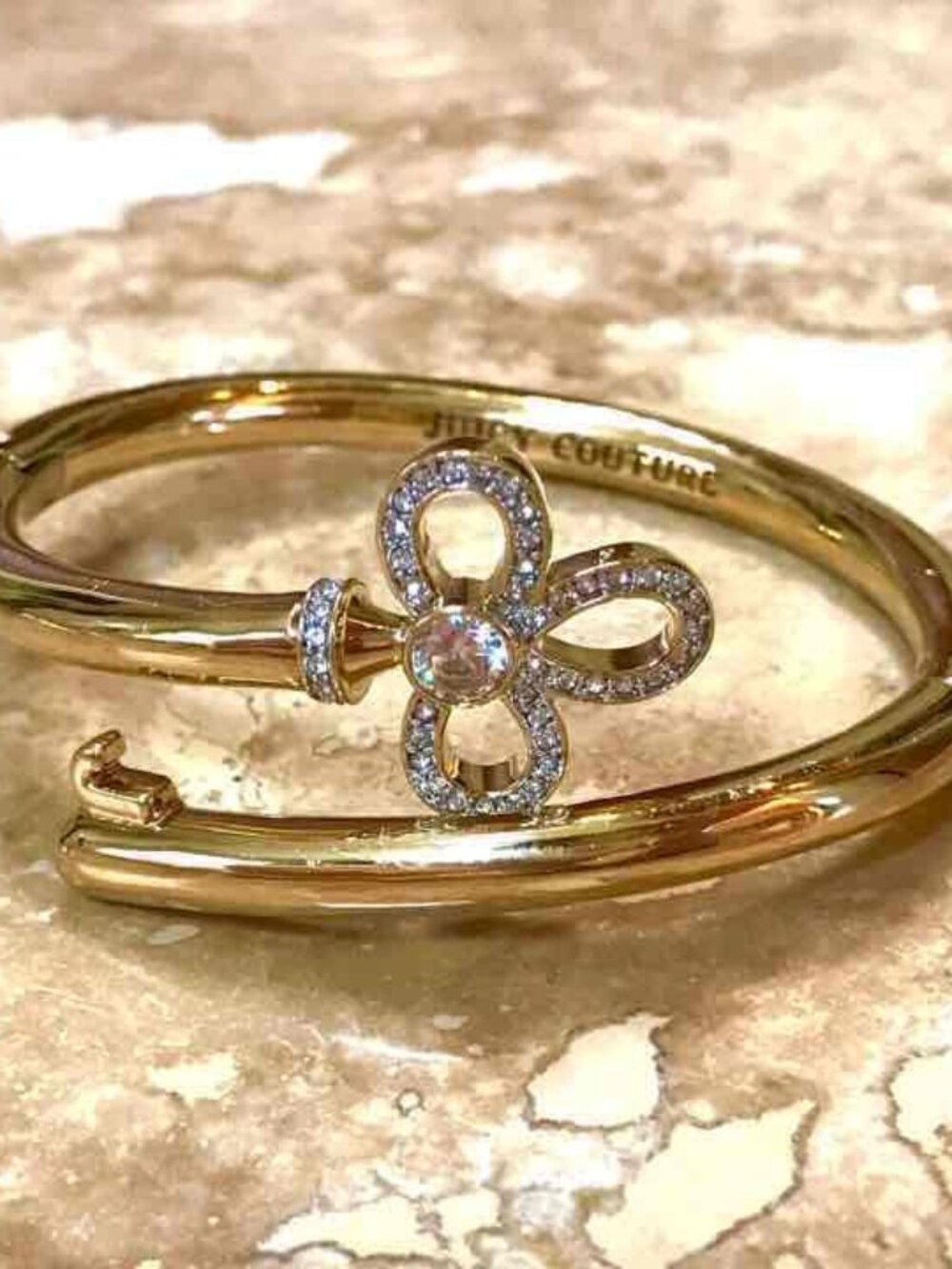 Juicy Couture Gold Crystal Key Bracelet